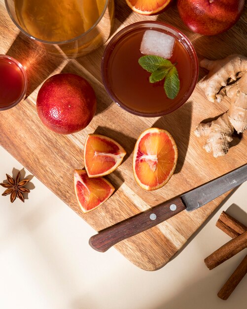 Delicious kombucha drink assortment