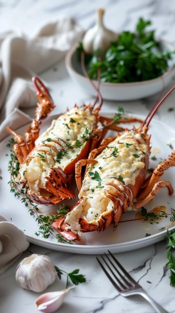 Free Photo delicious lobster gourmet seafood