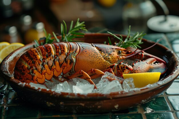 Delicious lobster gourmet seafood