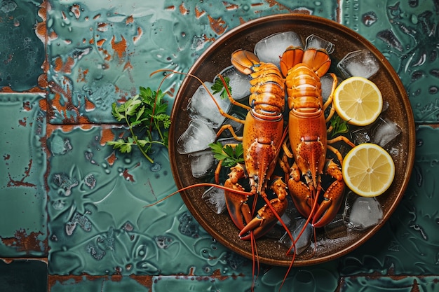 Free Photo delicious lobster gourmet seafood