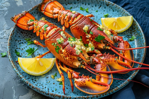 Free Photo delicious lobster gourmet seafood