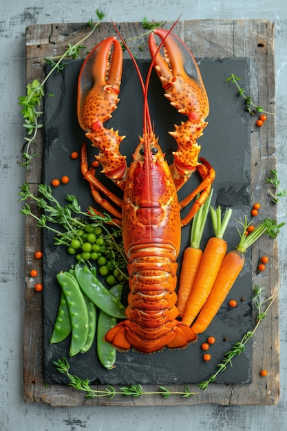 Delicious lobster gourmet seafood