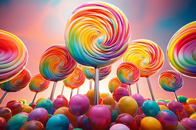 Delicious lollipops arrangement