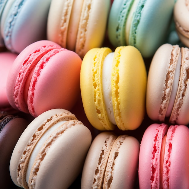 Delicious macarons arrangement