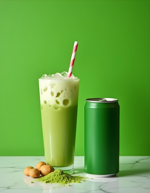 Free photo delicious matcha tea scene