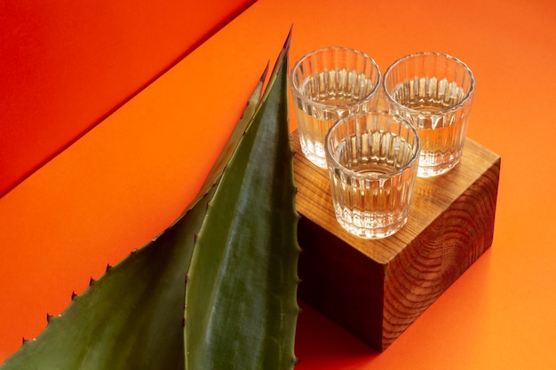 Free photo delicious mezcal alcoholic beverage assortment