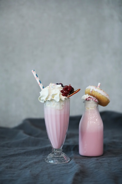 Free photo delicious milkshakes