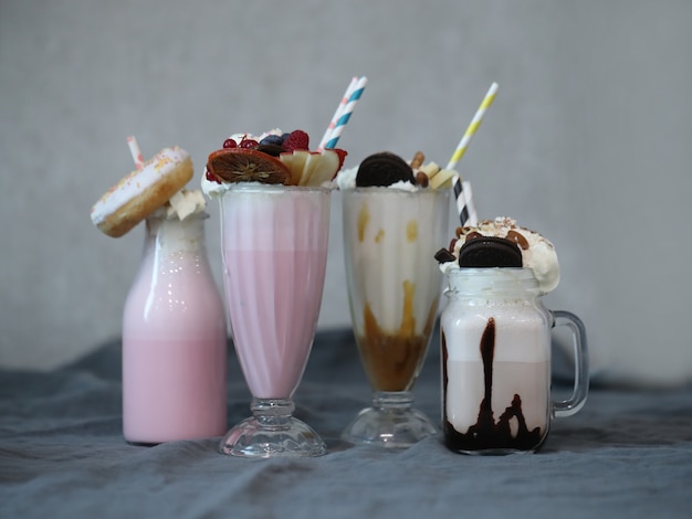 Free photo delicious milkshakes