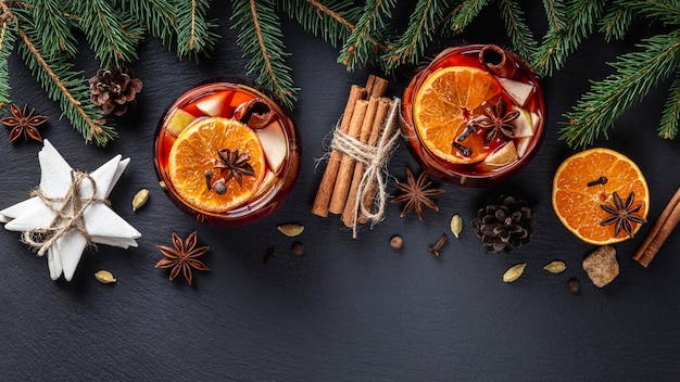 Free photo delicious mulled wine drink concept