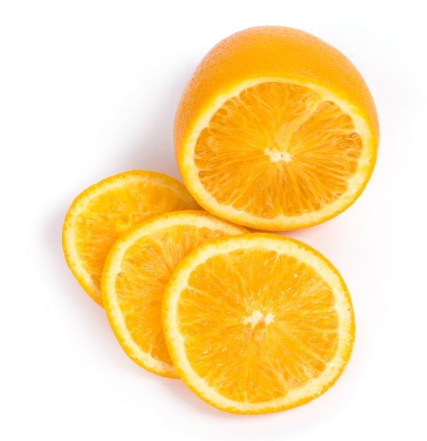 Free photo delicious orange on white