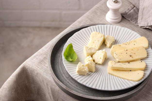 Free Photo delicious paneer cheese assortment