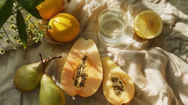 Free Photo delicious  papaya still life