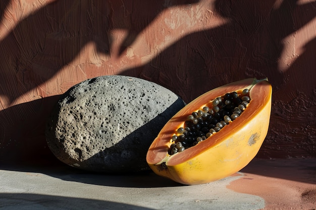 Free Photo delicious  papaya still life