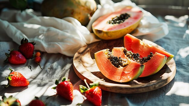 Delicious  papaya still life