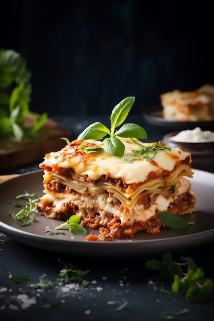 Delicious pasta on plate