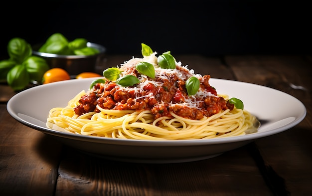 Delicious pasta on plate