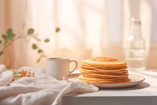 Delicious photorealistic pancakes