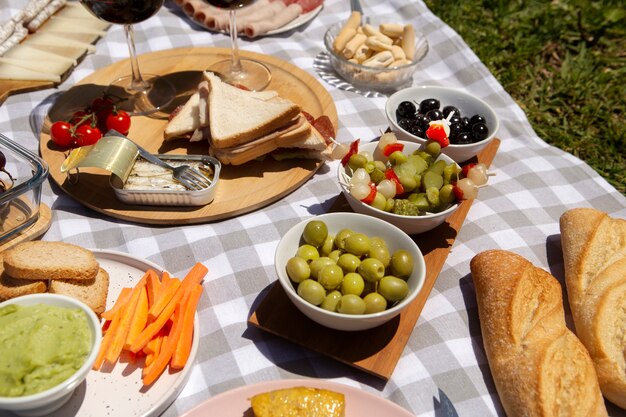 Delicious picnic still life