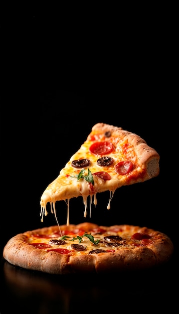 Free photo delicious pizza in studio