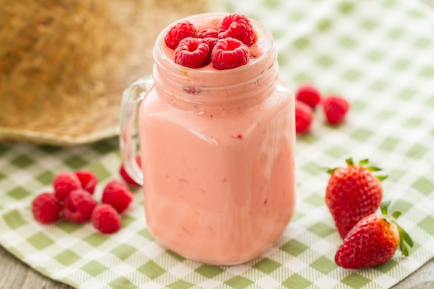 Delicious raspberry smoothie