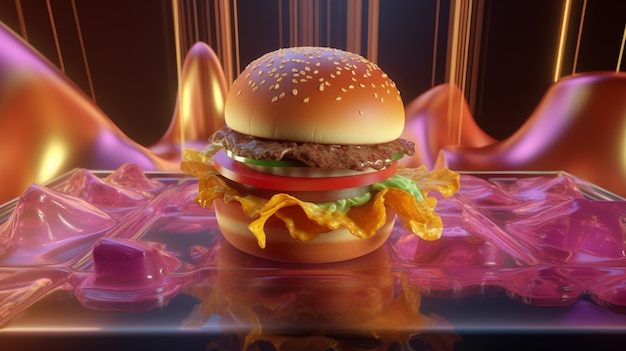 Free photo delicious realistic burger