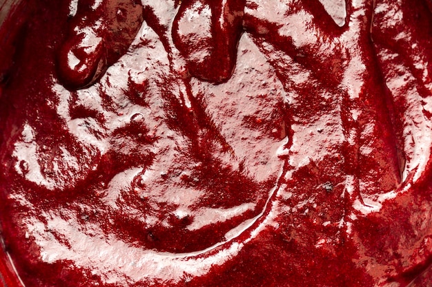 Free photo delicious red glaze with texture