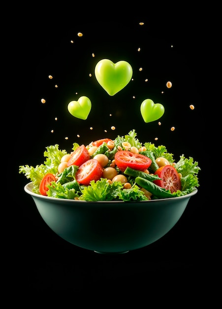 Delicious salad with emojis