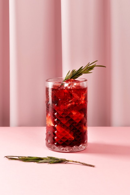 Delicious sangria with herbs