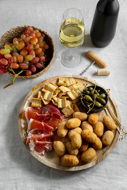 Delicious spanish croquettes arrangement