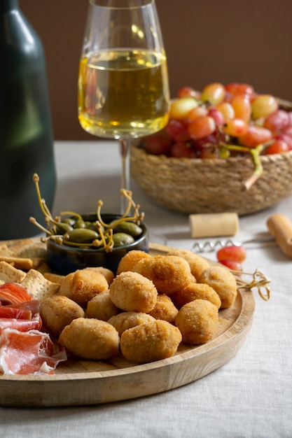 Free Photo delicious spanish croquettes arrangement