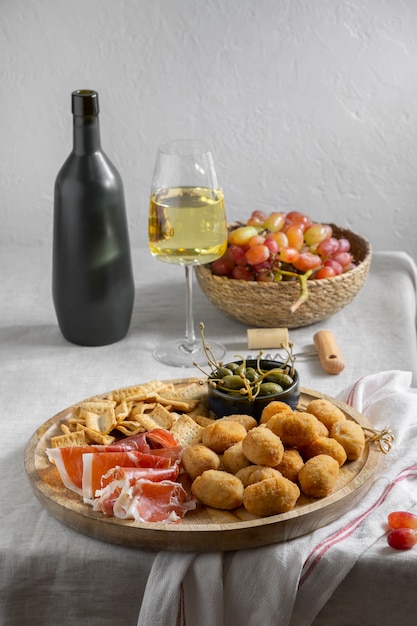 Delicious spanish croquettes assortment