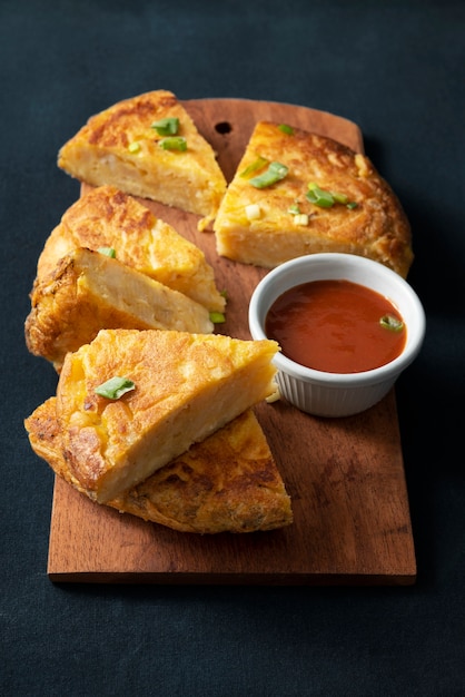 Free Photo delicious spanish tortilla still life