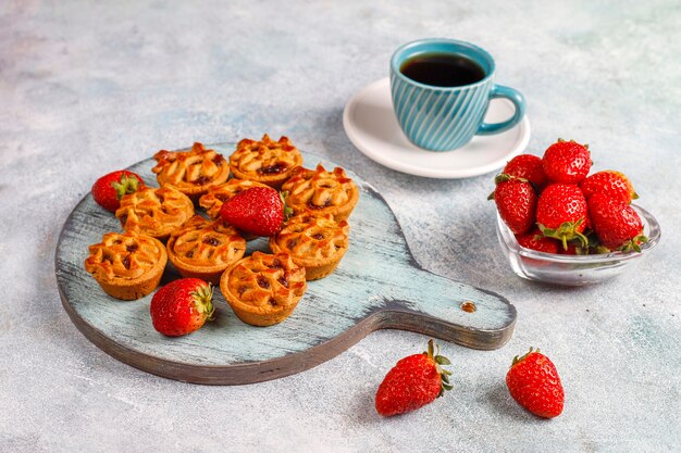 Delicious strawberry mini tarts.