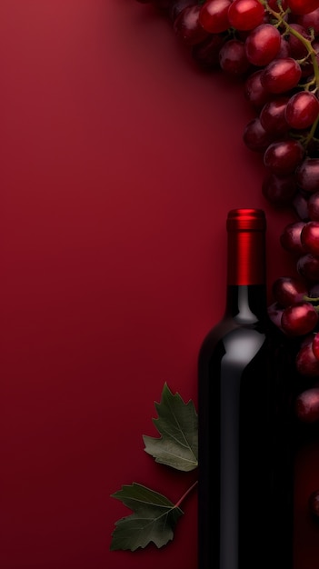 Free photo delicious sweet red grapes still life