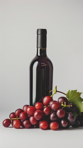 Free photo delicious sweet red grapes still life