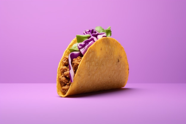 Free photo delicious taco in studio