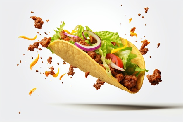 Free photo delicious taco in studio