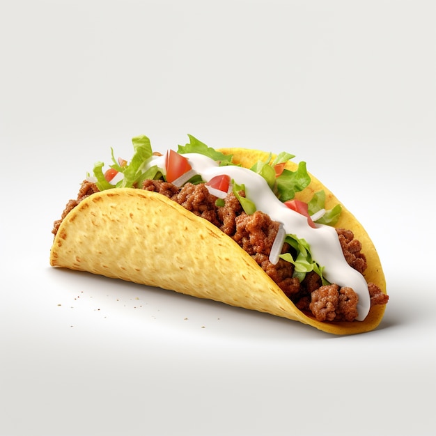 Delicious taco in studio