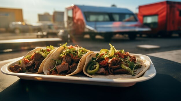 Delicious tacos arrangement