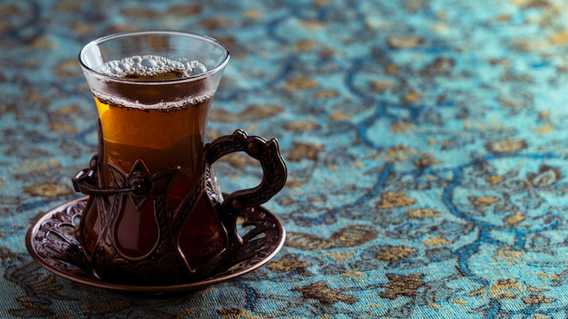 Free Photo delicious tea cup on plate