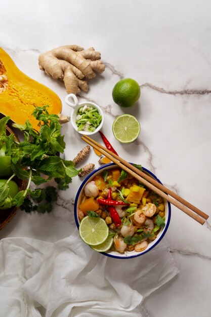 Delicious thai food still life