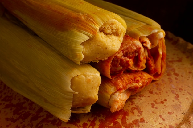 Free photo delicious traditional tamales composition