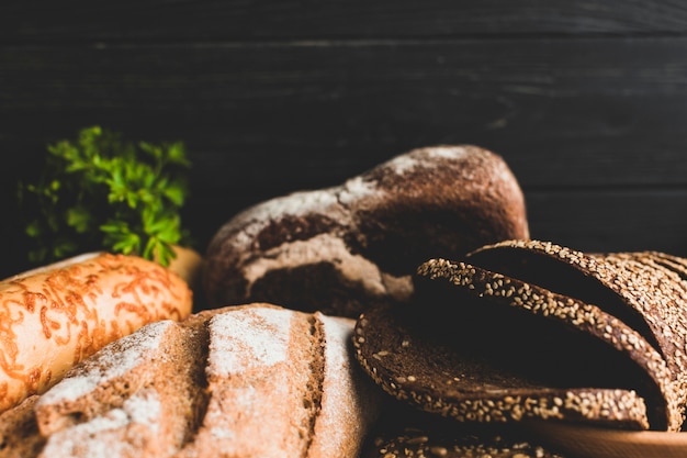 Free photo delicious various loaves of bread