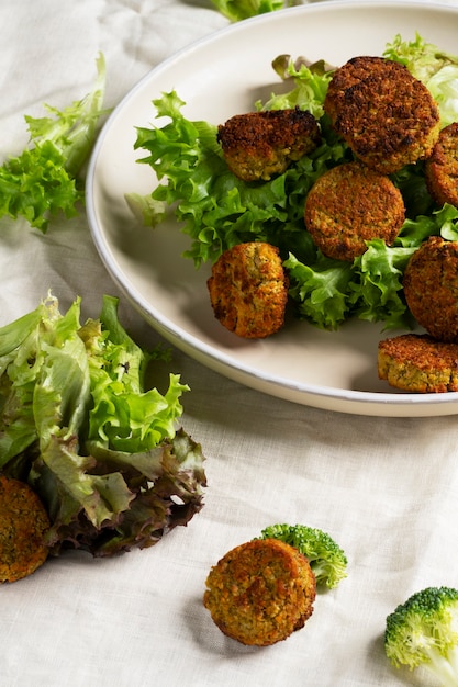 Delicious veggie dishes still life