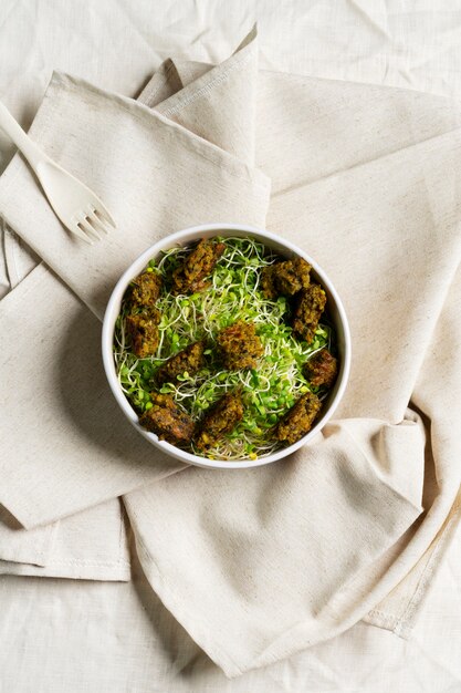 Delicious veggie dishes still life