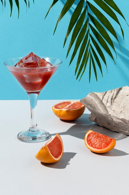 Deliciuous daiquiri cocktail with grapefruit