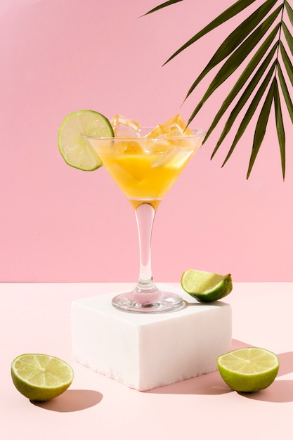 Deliciuous daiquiri cocktail with lime