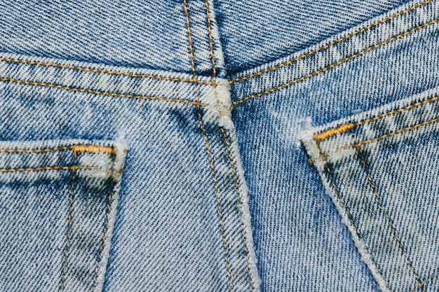 Free photo denim back pockets close-up