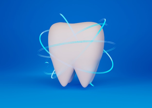 Free photo dental hygiene concept with blue background