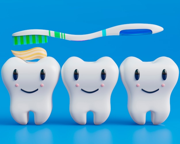 Free photo dental hygiene concept with teeth